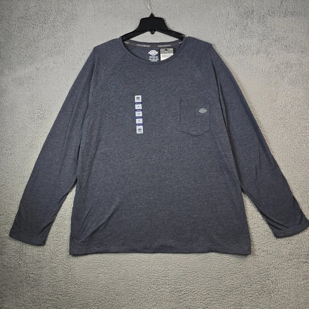 DICKIES SHIRT Mens 3XL XXXL BLUE WORK WEAR FAST DRY OUTDOORS Long Sleeve NWT